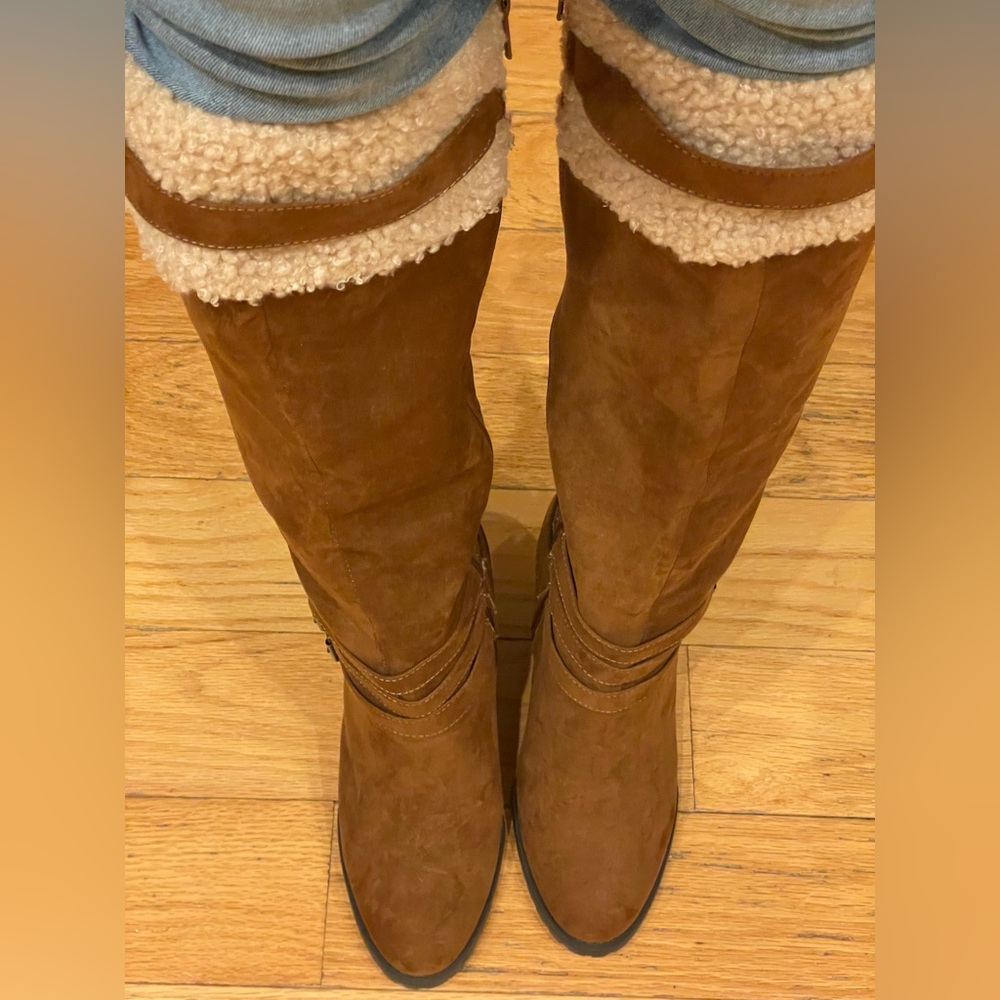 Elegant Tan Over the Knee Boots